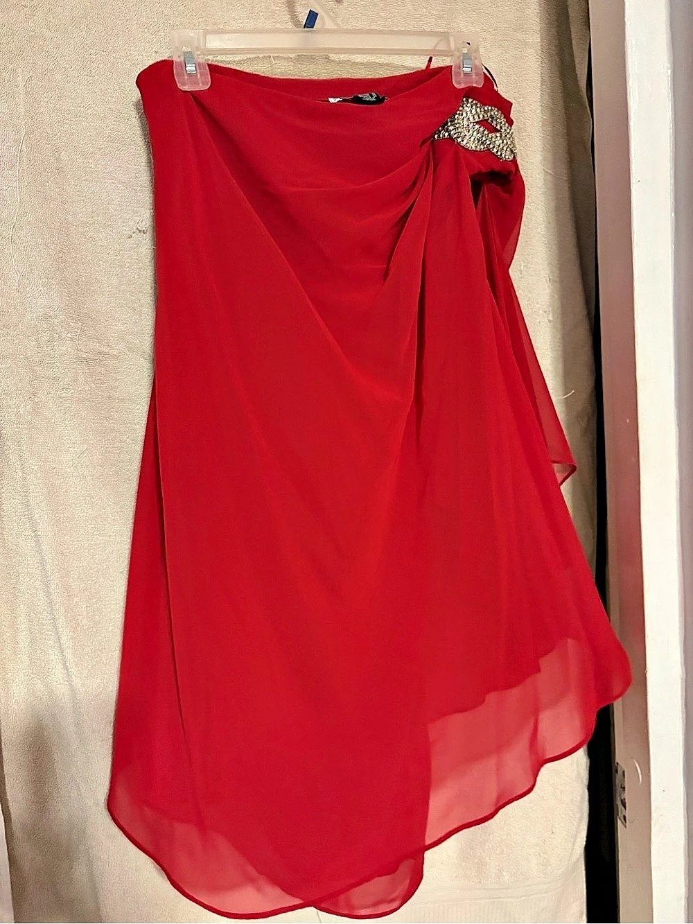Red Asymmetrical Skirt
